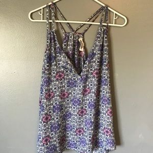 Hippie Rose Pattern Tank Top